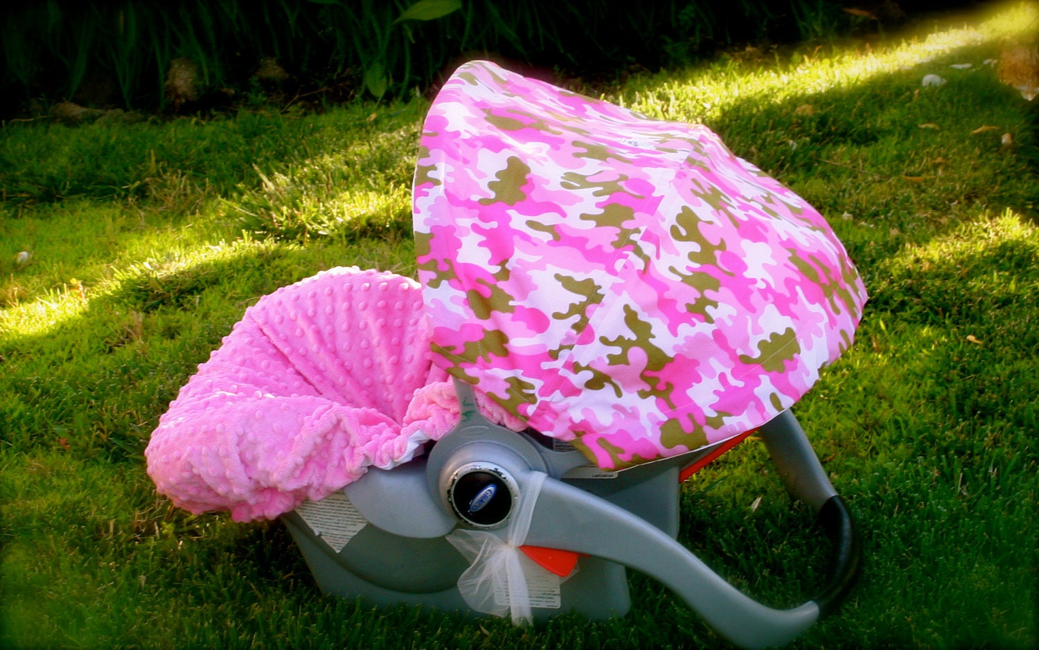Infant Car Seat Cover Baby Car Seat Cover in Pink Camo