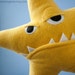 Angry Starfish Plush Small Pillow Yellow