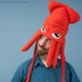 Medium Fleece Squid Hat - Red