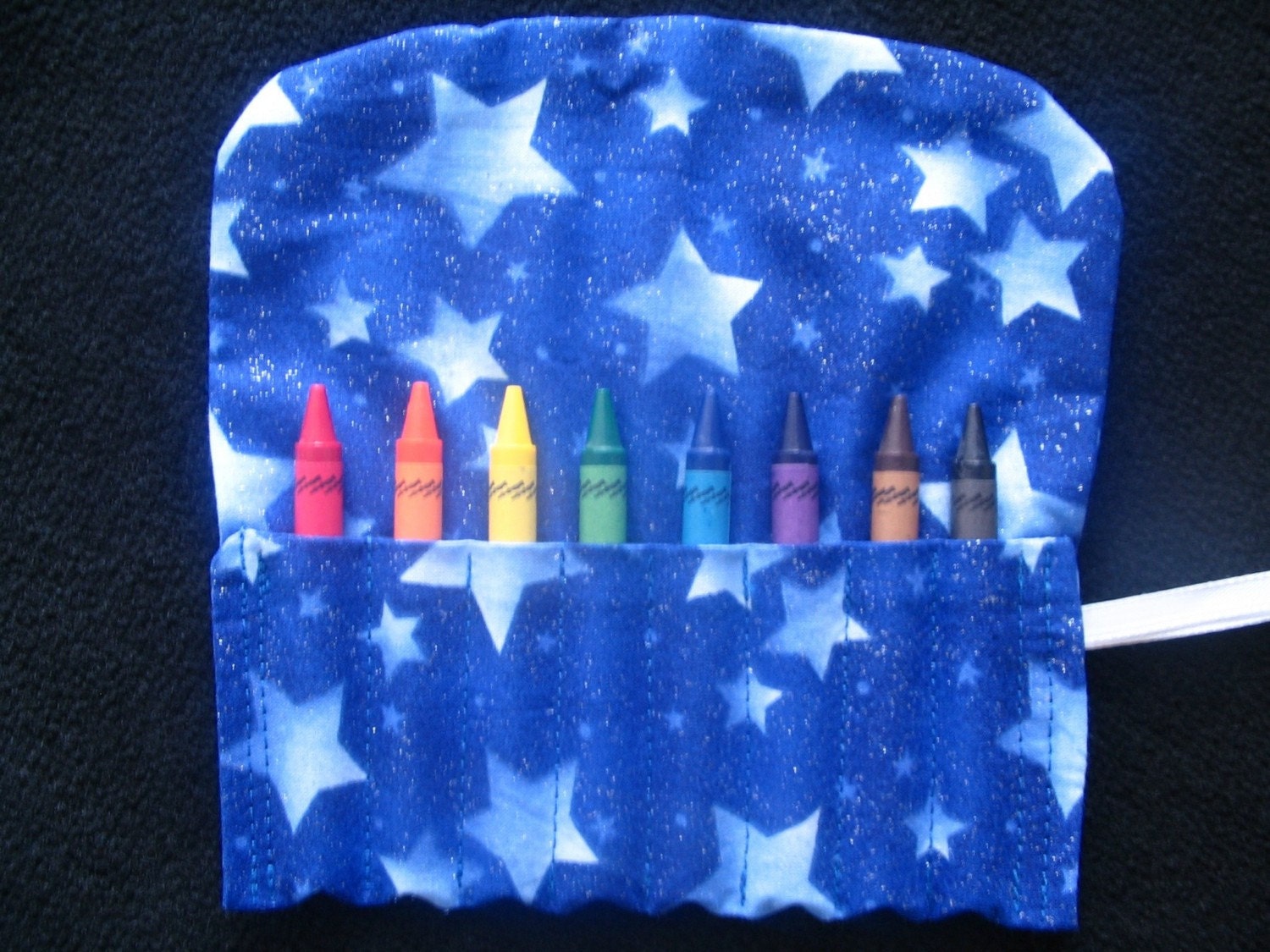 Blue Stars Travel Crayon Holder by valenti557 on Etsy