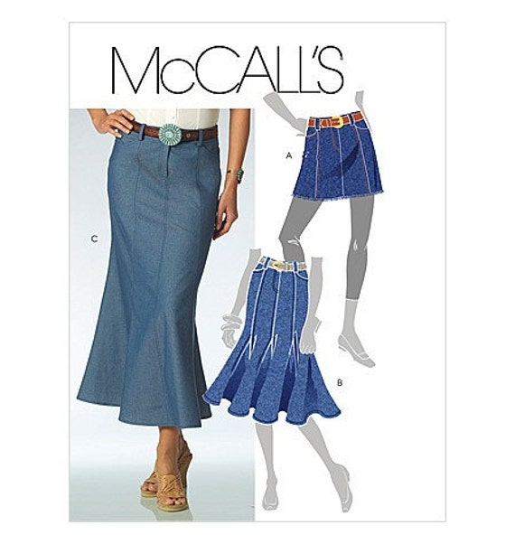 Trumpet Skirt and Mini Skirt Pattern McCalls 5429