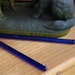 2 Vintage Stork Club Cobalt Blue Glass Swizzle Sticks HTF
