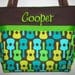 Reserved for chelseajarvis...Groovy GUITARS ... Zipper closure Blue Green Personalized DIAPER Bag ... TOTE ... Bottle Pockets
