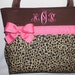 Hot Pink Accents .. Cheetah ... LEOPARD Print.... Diaper Bag .. Bottle Pockets Personalized FREE