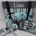 Teal Jungle ... DIAPER Bag SET .. Personalized Free ... Wipe case .. Changing Pad