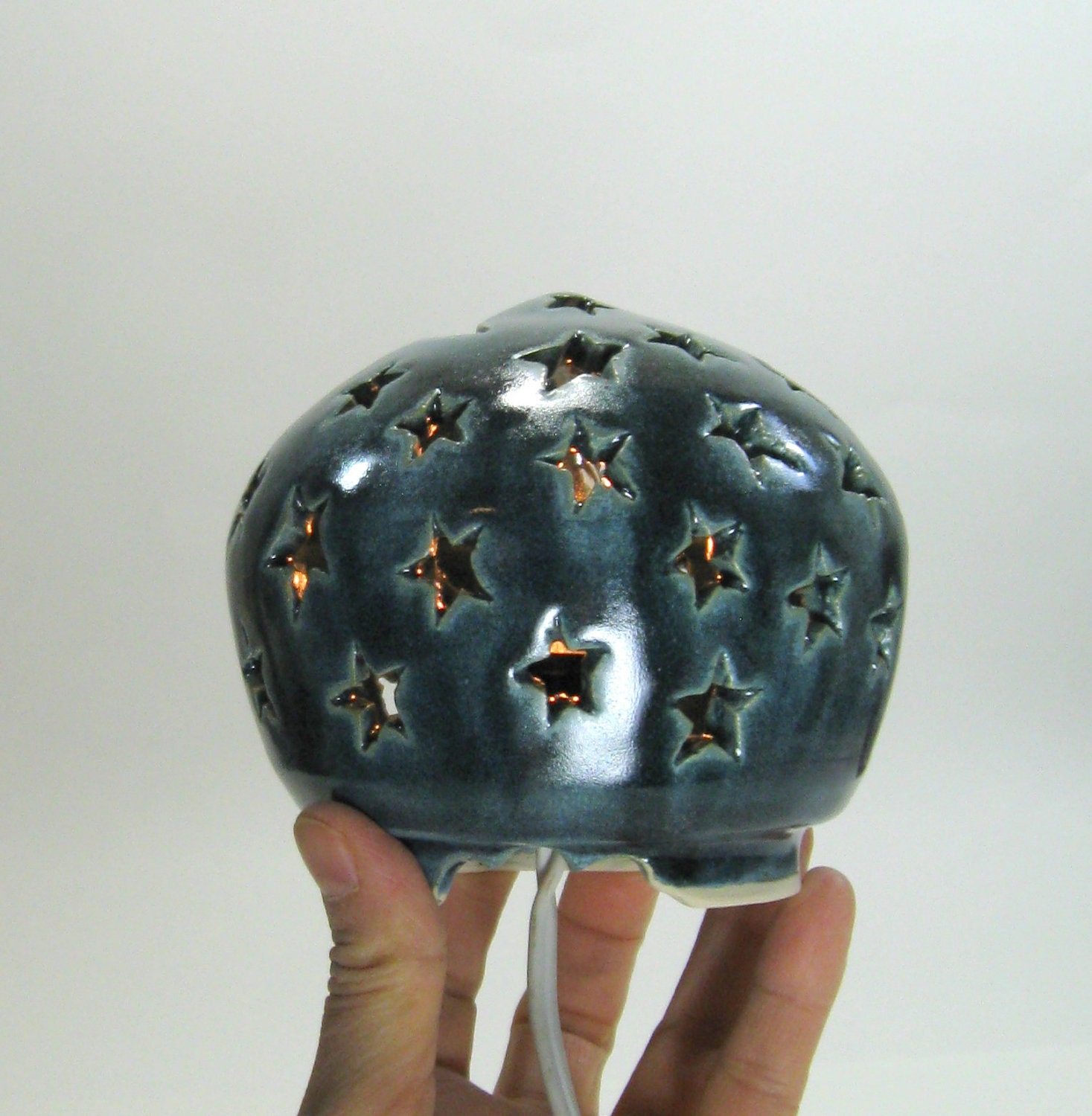 Ceramic Nursery Night Light Electric Lamp Lantern Luminary