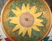 EPATTERN -- Primitive Summer Sunflower Tucks Flower Ornies Bowl Fillers