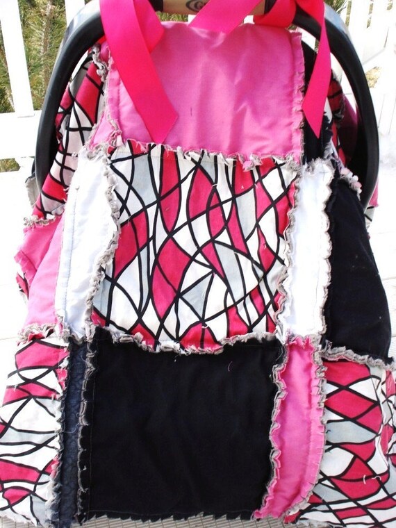 Items similar to Baby Car Seat Cover Sewing Pattern, Rag Quilt, Instand