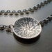 Sterling Silver Necklace - Textured Circle - Modern Dandelion