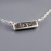 RESERVED FOR ISABELLE Hope Necklace - Etched Sterling Silver Bar