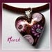 Polymer Clay 1" Chocolate Cherry Heart Pendant