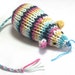 Knit Catnip Mouse Cat Toy in Bright Cotton Yarn