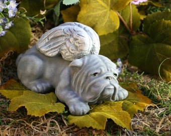 dog angel statues garden