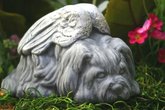 Dog Angel Statues Dog Memorials Shih Tsu Lhasa Apso