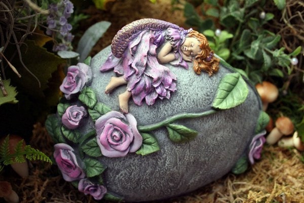 sleeping fairy garden ornament