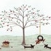 Dachshunds (doxies) enjoy frolicking in apple orchard / Lynch signed folk art print