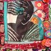 merlot Wine & Roses Wearable Art Tunic - mybonny random scraps of fabric Collage Clothing