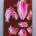 FLEUR de LIS hand painted wooden MAGNET