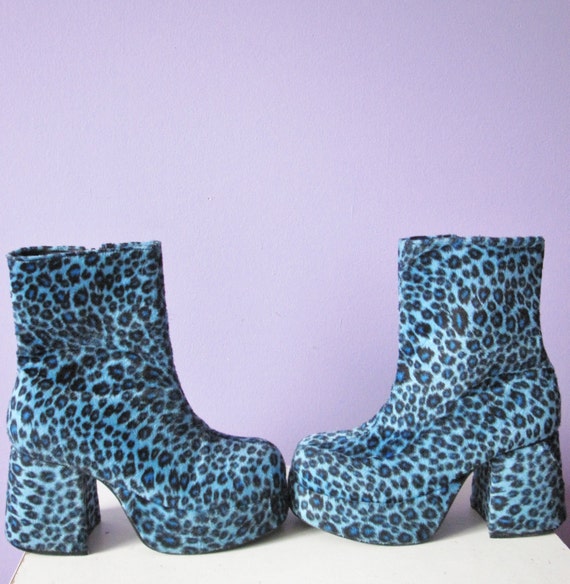 blue cheetah print heels