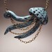 Brighter Jumping Jellyfish Necklace - Hand-sculpted, Polymer Clay, OOAK