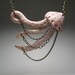 Jolting Jellyfish Necklace - Hand-sculpted, Polymer Clay, OOAK