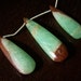 Chrysoprase in Matrix Elongated Drops - Trio - 29 to 35.5mm