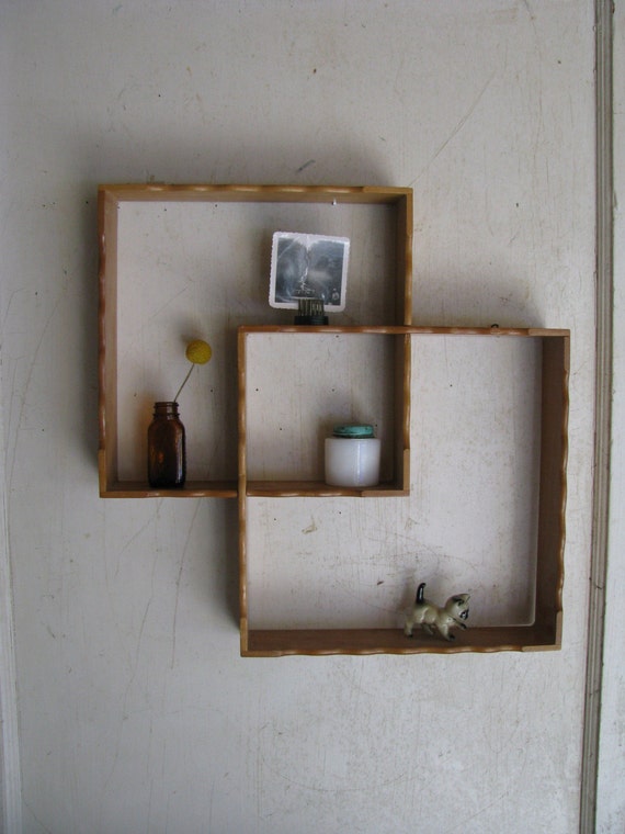 Vintage Wooden Interlocking Shelves by littlebyrdvintage on Etsy