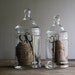 vintage apothecary counter jars