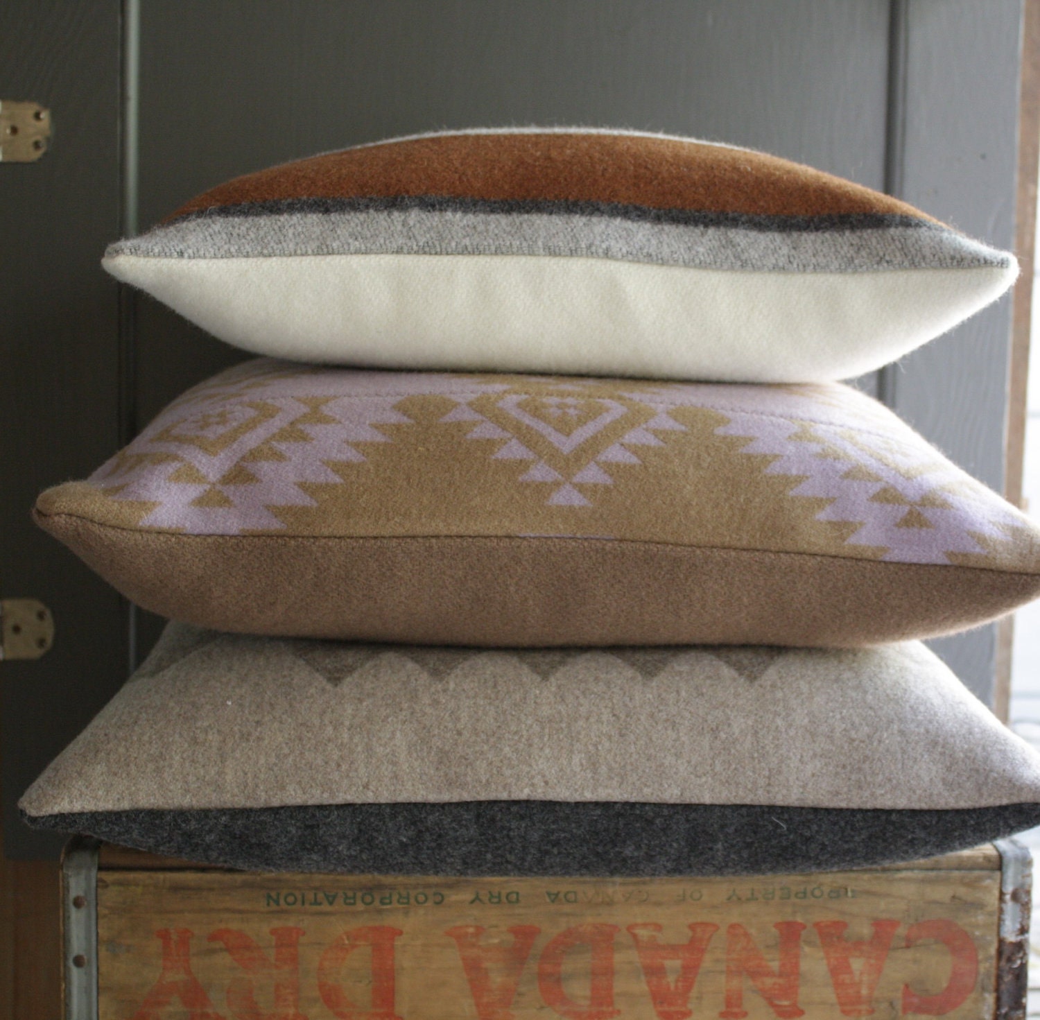 handmade pendleton wool pillow cover