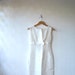 60s ivory wedding dress // simple ivory sheath with bow // vintage 50s 60s sheath dress