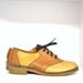 50s saddle shoes // mustard and brown leather // vintage 1950s saddle shoes