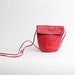 70s vintage Fiocchi purse / Italian leather mini pouch / lipstick red leather bag