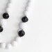 80s vintage TWO TONE beaded choker necklace