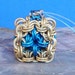 Chainmaille Japanese Cube Gold Blue