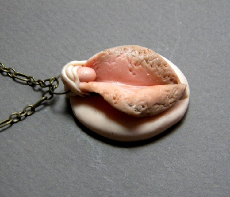 Vagina Pendant Necklace Mature By Vulvalovelovely On Etsy