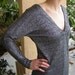 80s Vintage Sweater Dress Slouch Black Silver Tinsel Pullover S / M
