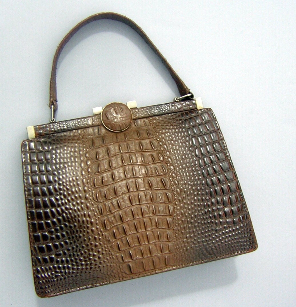 Vintage Alligator Clutch Purse