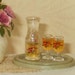 Dollhouse Miniature Wine Carafe with Glasses on Tray - 1/12th Scale