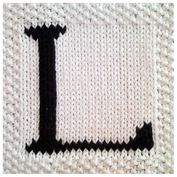 PDF Knitting pattern capital letter L afghan / by FionaKelly