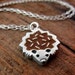 Little hedgehog necklace in silver and concrete