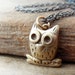 Bronze owl necklace - handmade