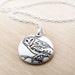 Handmade silver barn owl necklace, barn owl jewelry