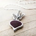 Beet necklace in sterling silver and concrete - vegetable jewelry beet pendant - concrete jewelry - veggie