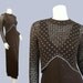 RHINESTONES Vintage 30's CROCHET KNIT Sweater Dress & Bolero Set