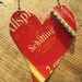 Vintage Reclaimed Heart Tin Ornament, Upcycled, Gifts under 15, gifts for her, Christmas ornament, ready to ship