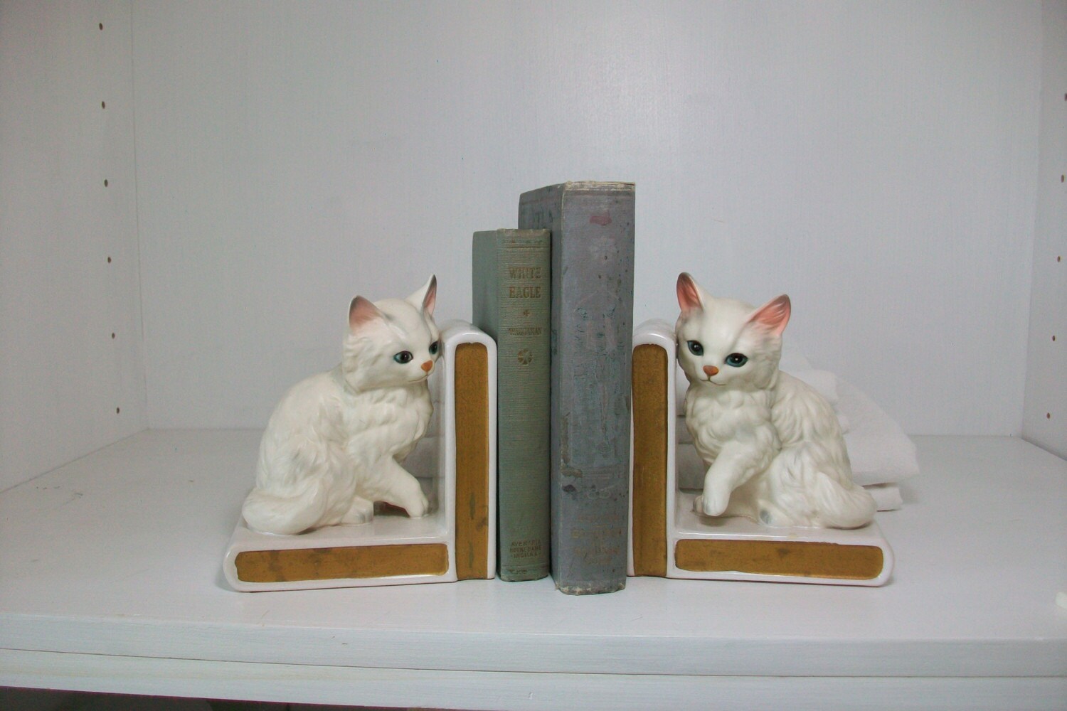 Vintage Cat Bookends
