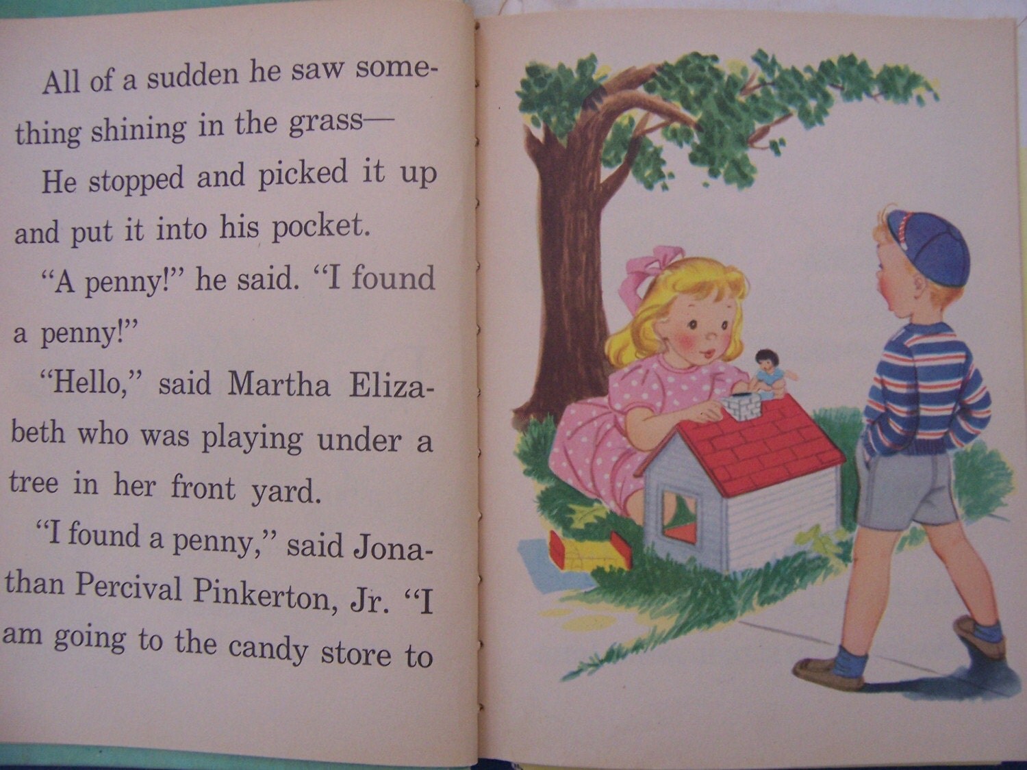 Vintage 1940's Children's Book A Penny for Candy