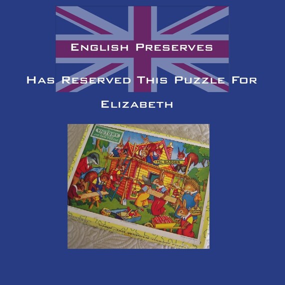 Victory Wooden Jigsaw Puzzle Made in England Mr. Badger's