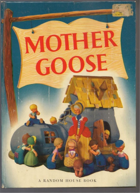 1949 Vintage Mother Goose Book Random House by Vintage4U on Etsy