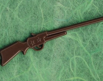 Vintage Brown Hard Plastic Rifle Charm - Package of 3 Guns